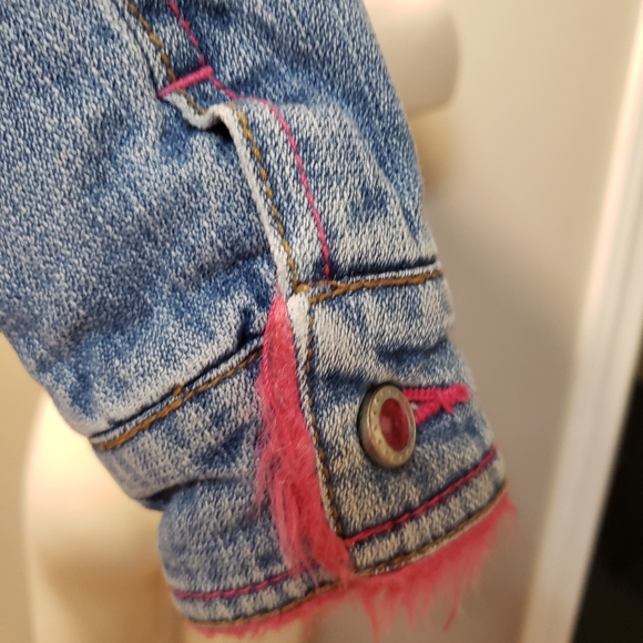 Pink Fleece Jean Jacket - Picture 7 of 7